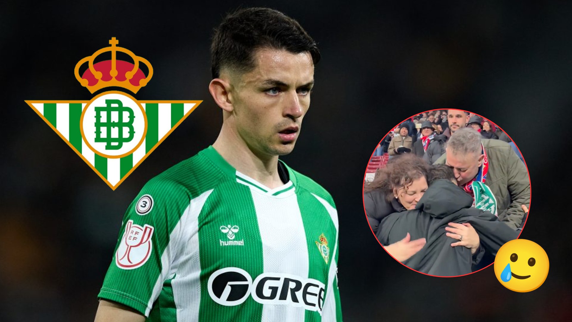 Álvaro Fidalgo tiene especial celebración por su debut en LaLiga con el Betis